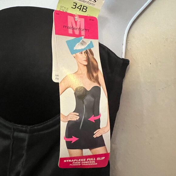 Maidenform Convertible Full Slip Easy Up Strapless Firm Control Strapless 2304 - Picture 4 of 7